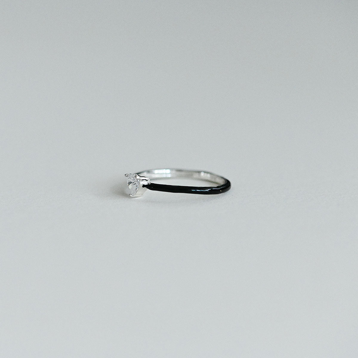 925 Silver Heart Cubic Epoxy Ring_KWAJE257