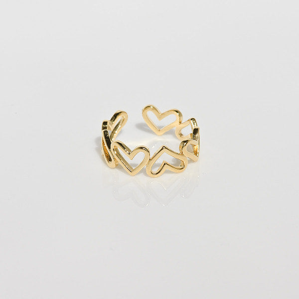 925 silver line heart open ring_KWAJE039