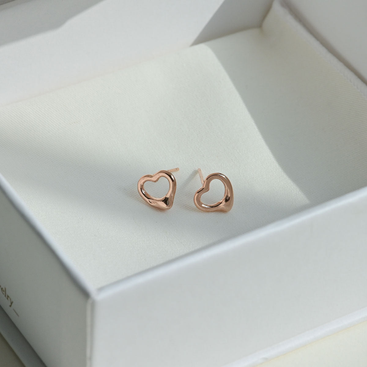 925 silver Tiffany open heart earrings_KWAJE529