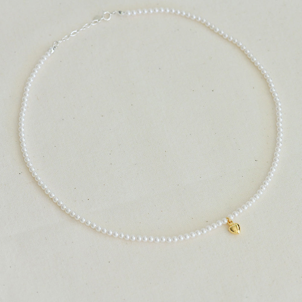 925 Silver Heart No. 0 Nuclear Pearl Necklace_KWAJE429