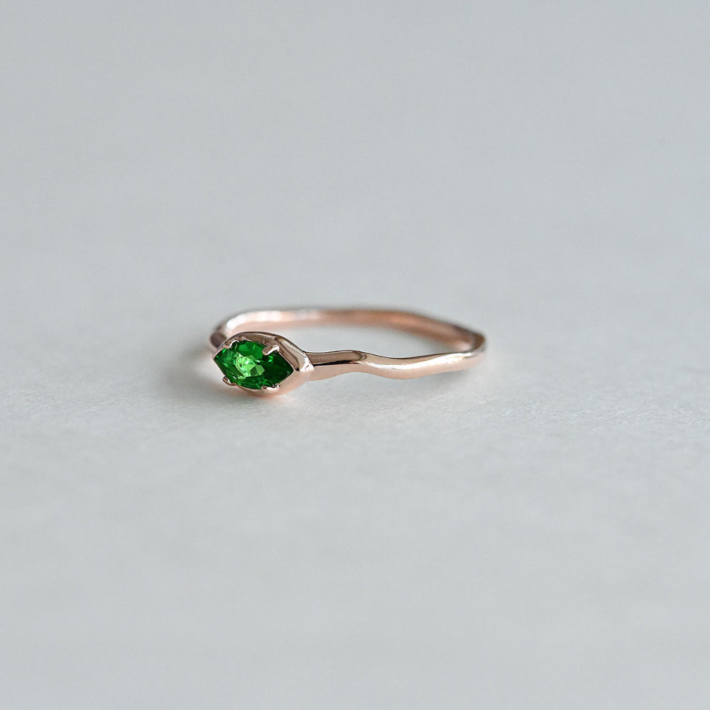 925 Silver Marquise Green Ring_KWAJE262