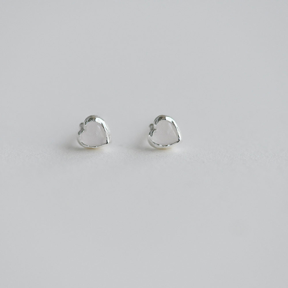 925 silver heart stud earrings_KWAJE504