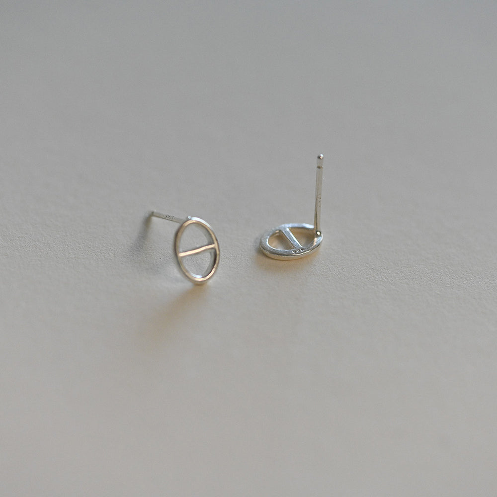 925 silver chandal stud earrings_KWAJE481