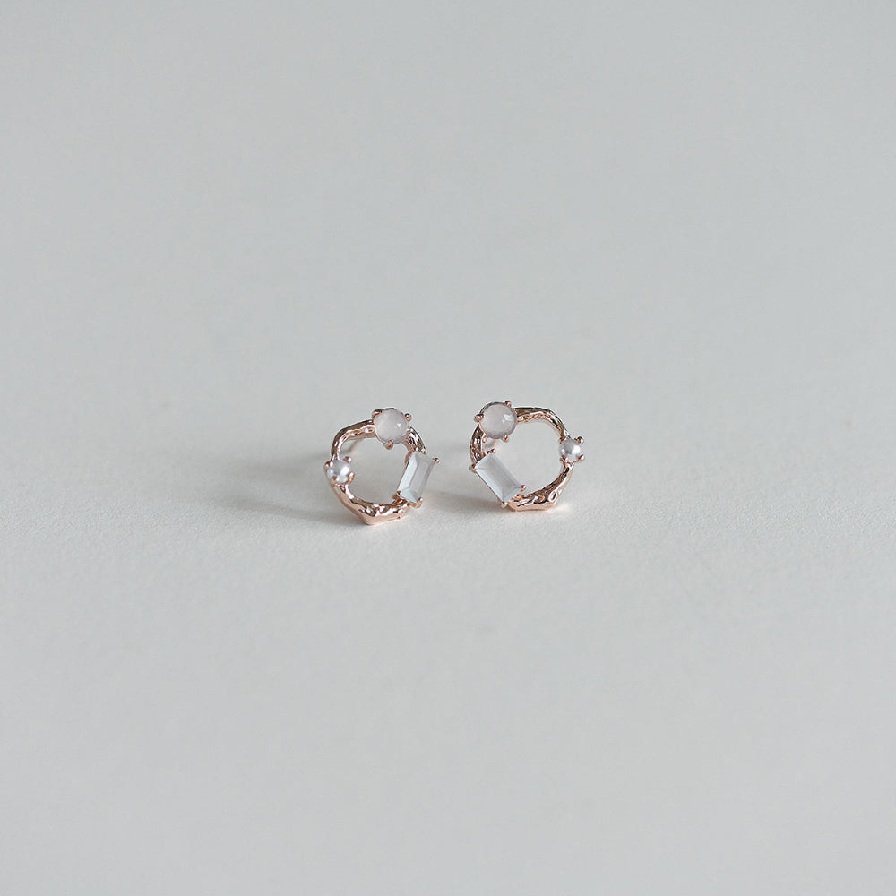 925 Silver Jewel in Circle Stud Earrings_KWAJE495